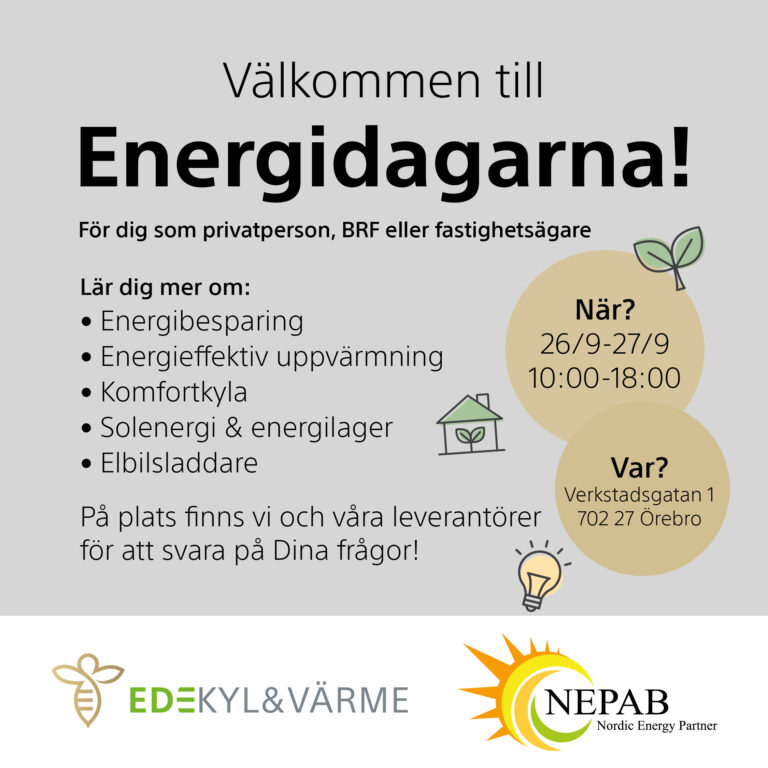 Energidagarna i Örebro 26-27 september